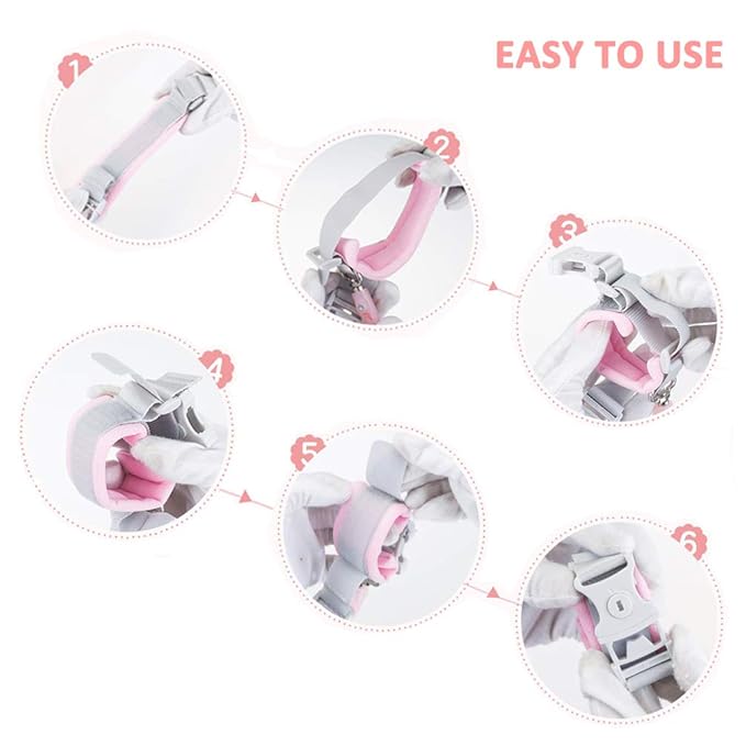 Anti Lost Wrist Link (8.2ft), Socub Breathable Toddler Leash Wrist for Child Safety, Wrist Link for Kids with Key Lock, Pink