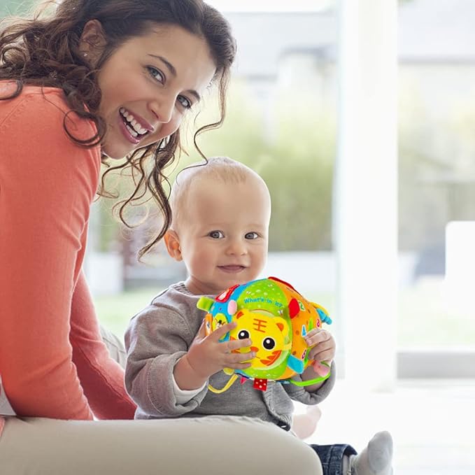 8-in-1 Sensory Balls for Infant Toddlers,Rainbow Fabric Baby Toy for Sensory Development,Montessori Toys for Babies 6-12 Months,8 Different Sensory Tactile Textures with Crinkle Rattle Squeakers