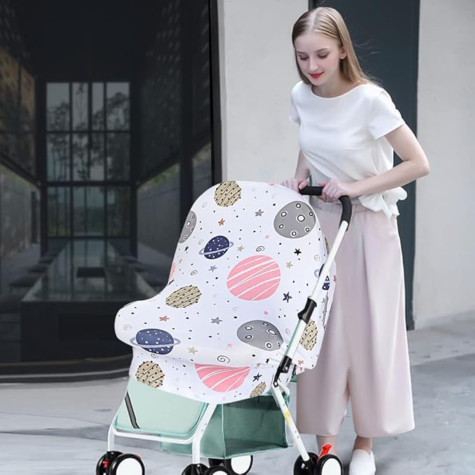 Yoofoss Nursing Cover Breastfeeding Scarf - Baby Car Seat Covers, Infant Stroller Cover, Carseat Canopy for Girls and Boys