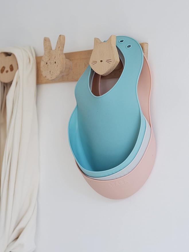 BEABA Silicone Baby Bib, Made with Soft Supple Silicone, Baby Bibs with Baby Food Catcher, Baby Essentials for Baby Feeding