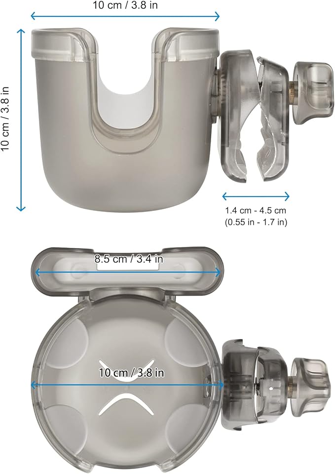 Accmor Stroller Cup Holder with Phone Holder, Bike Cup Holder, Universal Cup Holder for Uppababy Nuna Doona Strollers, 2-in-1 Cup Phone Holder for Stroller, Bike, Wheelchair, Walker, Scooter
