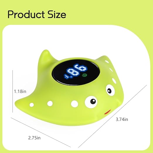Baby Bath Water Thermometer - Floating Safety Toy for Bathtub With Temperature Warning - Room Thermometer for Infants, Toddlers, Girls, Boys, Newborn Kids
