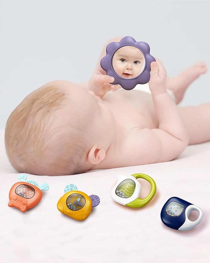 dearlomum Baby Play Mat Baby Gym,Funny Play Piano Tummy Time Baby Activity Mat with 5 Infant Sensory Baby Toys, Music and Lights Boy & Girl Gifts for Newborn Baby 0 to 3 6 9 12 Months(New Blue)