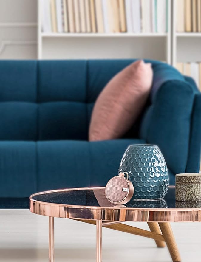 INSMY C12 IPX7 Waterproof Shower Bluetooth Speaker, Portable Small Speaker, Speakers Bluetooth Wireless Loud Clear Sound Support TF Card Suction Cup for Outdoor Kayak Canoe Beach Gift (Cashmere Pink)