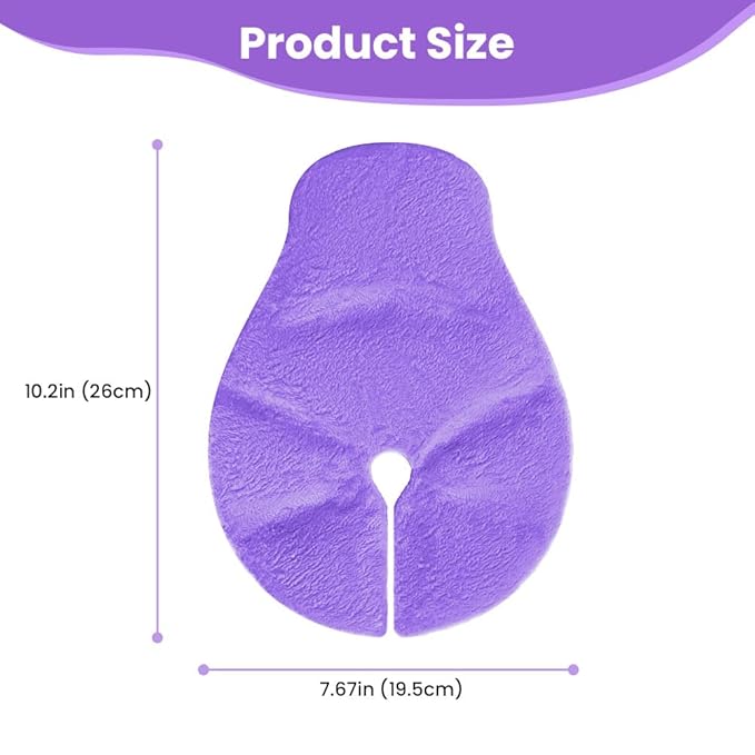 2 Larger Breast Ice Packs with Soft Covers and 6 Breast Pads for Leaking Milk, Hot and Cold Breast Therapy Packs, Breastfeeding Essentials for Relief of Clogged Ducts, Nipple Pain, Engorgement