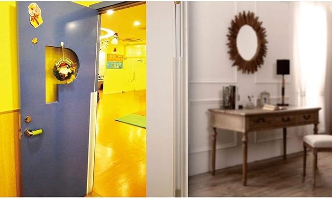 2 PCS AILUOQI Door Jam Shield Finger Pinch Guard for Baby Proofing, Kids, Hinge Cover Pinch Guard for 90 & 180 Degree Doors Frame & Baby Gate. 47.2" H, 6.7" W. 2 Pieces Set