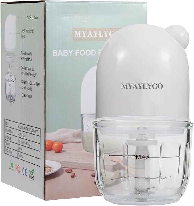 Baby Food Blender & Food Maker, Baby Blender, Food Puree Machine, Baby Food Grinder For Fresh Fruit, Veggies & Meat, Easy To Use & Easy To Clean Baby Feeding Essentials, Shower Gifts