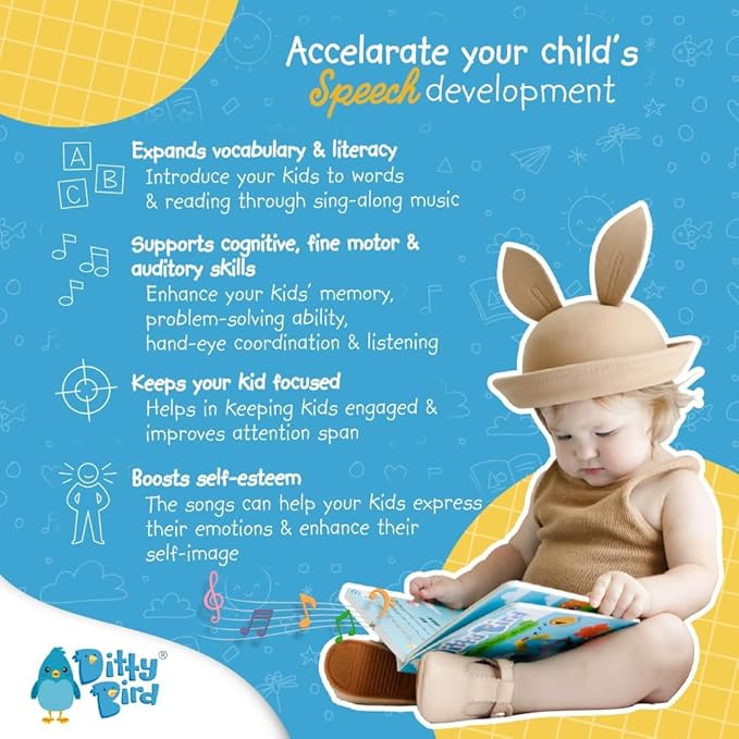 Ditty Bird Chinese & English Nursery Rhymes | Bilingual Musical Book for Toddlers & Babies | Fun, Interactive Sound Book for Learning Mandarin