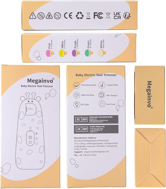 Baby Nail Trimmer Electric Baby Nail File Safe Baby Nail Clippers with Light 10 Grinding Heads Queit Baby Nail Polish Grooming Kit for Newborn Infant Toddler Toes Fingernails Care, Pink