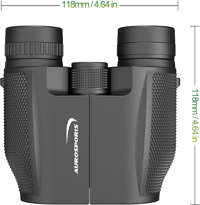 12x32 Compact Binoculars for Adults Kids - Aurosports Small Binoculars for Birdwatching - High Power Easy Focus Lightweight Binocular for Traveling Hunting Cruise Ship Hiking