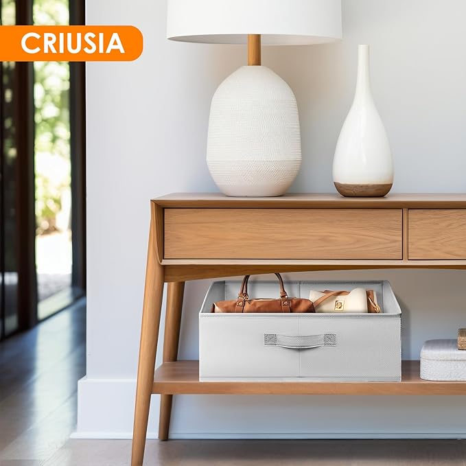 Extra Large Closet Organizers Bins 4 Pack - Blanket Basket for Organizing/Home Clothes Storage Bins for Jeans/Toy Organizers for Nursery/Wardrobe Shelf Closet Organization for Purse Hats Towel