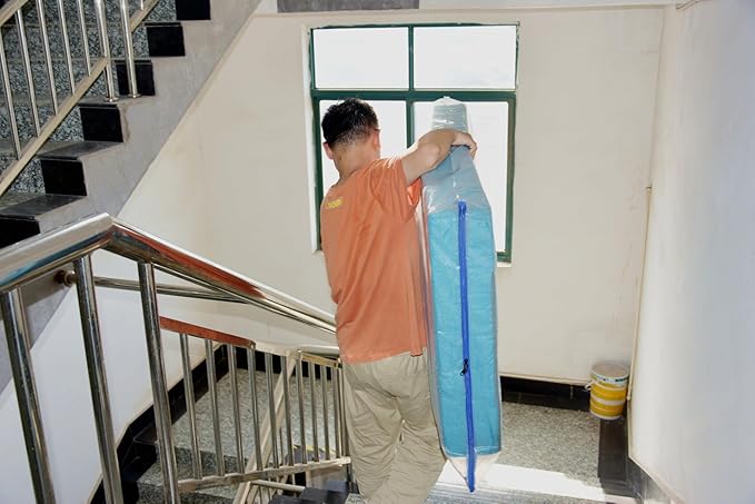 Crib Mattress Storage Bag with Zipper -5 Mil Plastic Waterproof Crib Mattress Bag for Moving and Storage