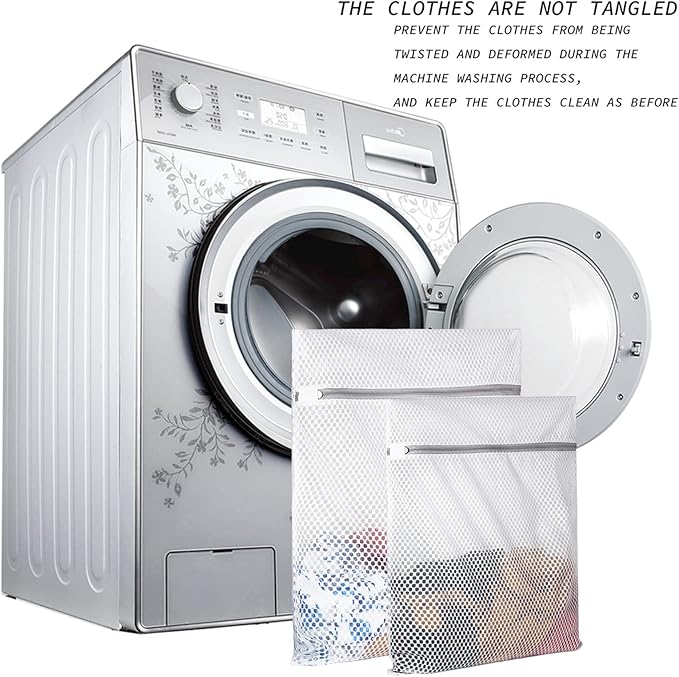 Extra Large Honeycomb Mesh Laundry Bag125gsm Net Fabric Durable and Reusable Delicate Wash Bag,Travel Organization Bag for Lingerie,Clothes,Jeans,Bath Towel,Sock (2Large, 3Medium)