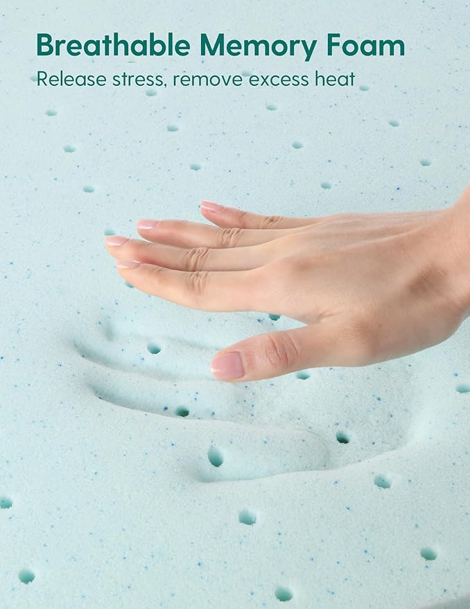 BABELIO Crib Mattress Memory Foam Toddler Mattress 2-Stage Standard Size Baby Mattress with Removable Waterproof Cover Grey