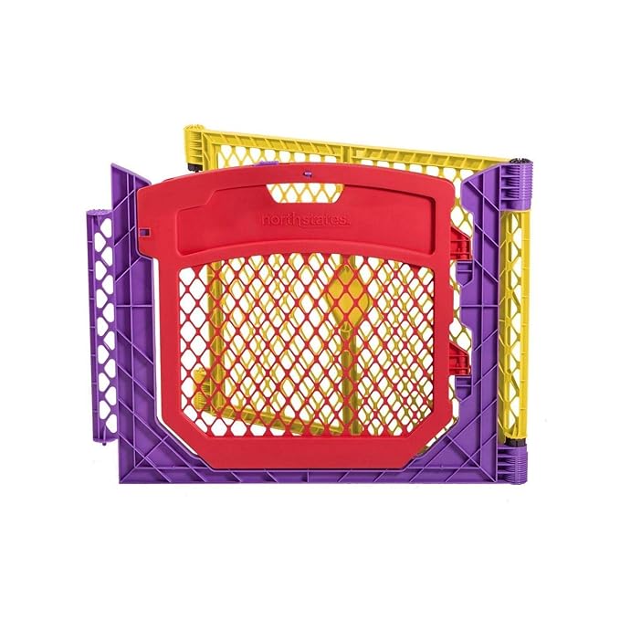 Toddleroo by North States Superyard Colorplay Ultimate 2 Panel Extension, Made in USA: Increases play space up to 34.4 sq. ft. (Adds 64", Multicolor)