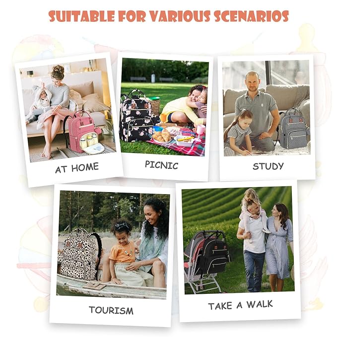 Baby Diaper Bag Backpack, Travel Diaper Bags for Baby Girl Boy Large Capacity Baby Bag Backpack for Women Black