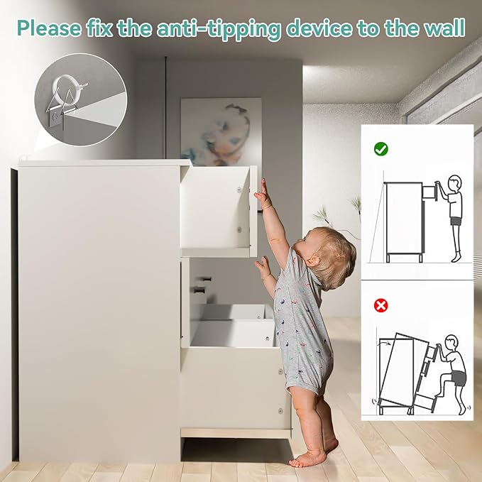 Dresser with Power Outlets Wooden 4 Drawer Dresser with USB and Type C Port Chest of Drawers for Bedroom Tall White Organizer Storage for Living Room Hallway Closet