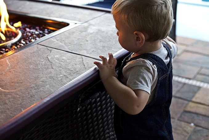 Furniture Edge 16.2ft & Corner Guards | Protective Foam Cushion | 15ft Bumper 4 Adhesive Childsafe Corners | Baby Child Proofing Foam Set and Safe for Table, Fireplace, Countertop | Brown