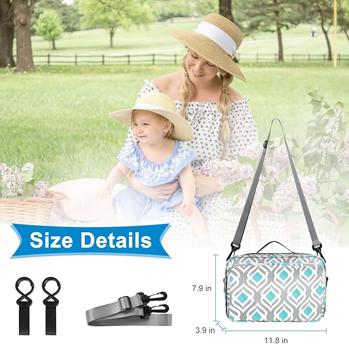 Accmor Stroller Organizer, Universal Stroller Organizer with Insulated Cup Holder Pocket, Dual Purpose Large Capacity Stroller Bag Caddy, Stroller Accessories Fits for Uppababy, Doona, Nuna Strollers