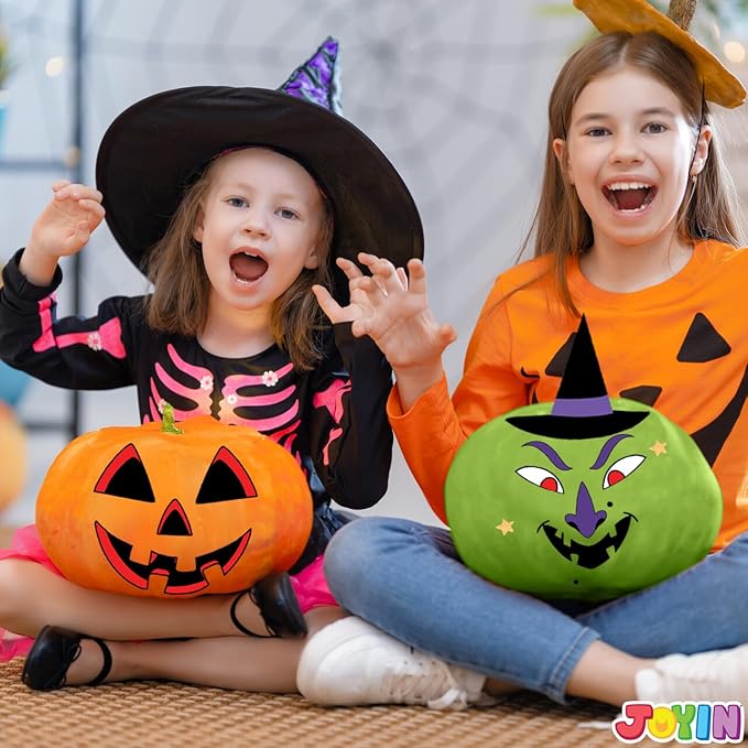 Klever Kits Halloween Pumpkin Decorating Kit, Halloween Arts and Craft Party Favors for Kids, Pumpkin Painting Kits Party Supplies, Halloween DIY Coloring Pumpkin Decorations, School Activities Games