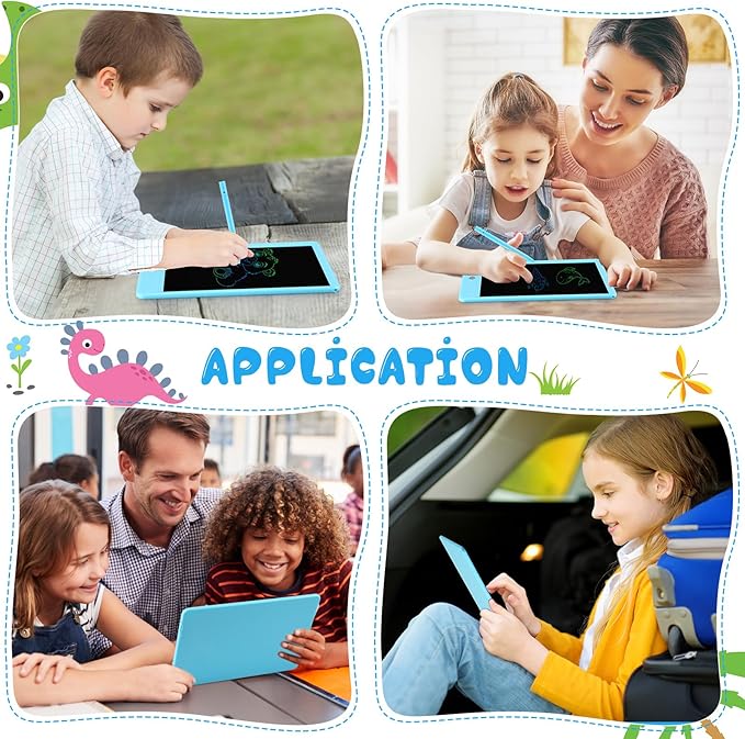 Decute Kids Toys LCD Writing Tablet with Stylus, 8.5 Inch Erasable Toddlers Doodle Board, Reusable Drawing Pad for Kids, Educational Christmas Birthday Gift for 3 4 5 6 7 8 Girls Boys Toddler Blue