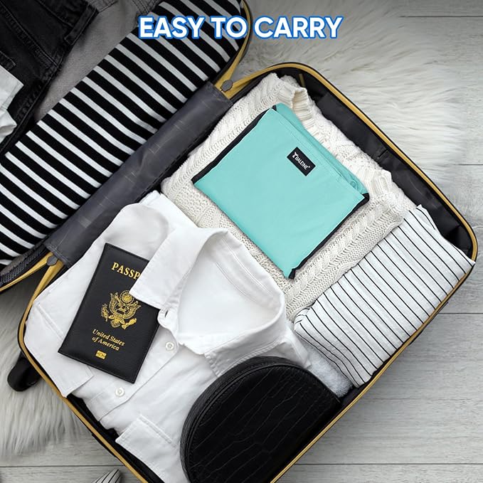 BALEINE 120L Laundry Bag Backpack, 900D Oxford Fabric Large Travel Laundry Bags with Shoulder Straps and 2 Mesh Pockets for College Dorm, Apartment, Laundromat (Sky Blue, 120L)