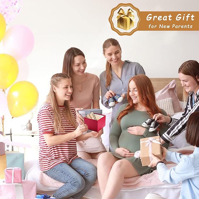 Baby Closet Dividers for Clothes Organizer - Set of 8 Beautiful Wooden Double-Sided Baby Clothes Size Organizer from Newborn to 24 Months for Nursery Decor