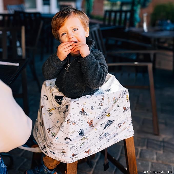 Milk Snob Original Star Wars 5-in-1 Cover, Precious Padawans, Privacy for Breastfeeding, Baby Car Seat, Carrier, Stroller, High Chair, Shopping Cart, Lounger Canopy - Newborn Essentials, Nursing Top