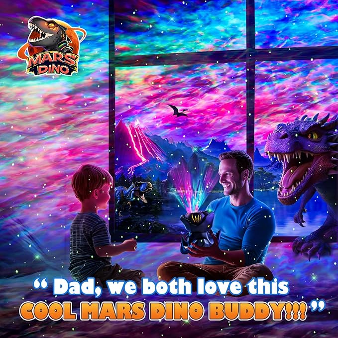 Dinosaur Baby Sound Machine Night Light Projector, 22 White Noise Machine Baby 5.3 Bluetooth Speaker, 196Color Remote Control | Toddler Night Light for Kids, Boy Gift Dinosaur Decor Galaxy Light