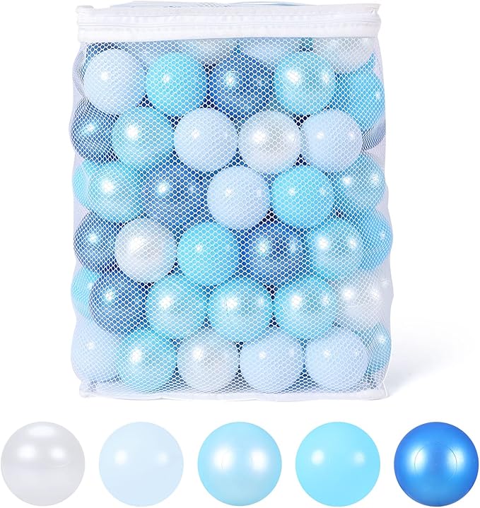 GOGOSO Ball Pits Balls for Toddlers Pack of 50 100 200 Plastics Shape Ball Non-Phthalate Non-BPA Non-Toxic 2.2-Inch Crush Proof Play Balls