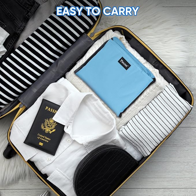 BALEINE 150L Laundry Bag Backpack, 900D Oxford Fabric Large Travel Laundry Bags with Shoulder Straps and 2 Mesh Pockets for College Dorm, Apartment, Laundromat (Blue, 150L)