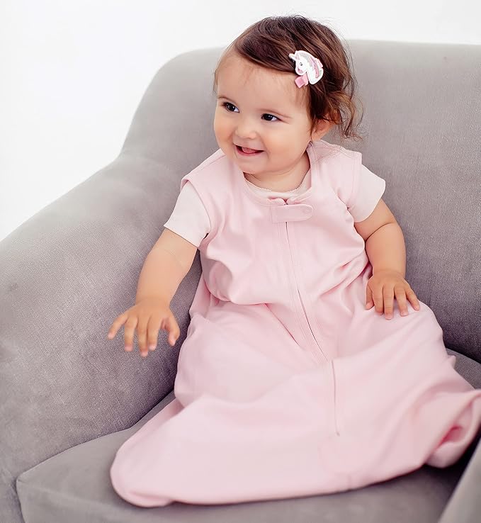 Baby Sleep Sack 1.0 TOG, Organic Cotton Baby Wearable Blanket with Two-Way Zipper, Swaddle Transition Baby Sleeping Bag, All-Season Sleep Sack for Newborn Infant Toddler Boy Girl, 2-Pack, 12-18 Month