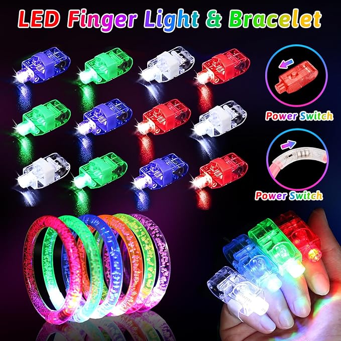 156PCS Glow in The Dark Party Supplies for Kids 8-12, Light Up Glasses Headband Rings Halloween Party Favor Adult, 100 Glow Sticks Bulk Party Pack DIY Necklaces Bracelets Neon Camping Pool Decorations