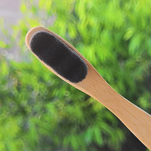 EasyHonor Extra Soft Toothbrush, Natural Bamboo Toothbrush with Micro Fur Ultra Soft 20,000 Bristles, 4-Pack for Adults