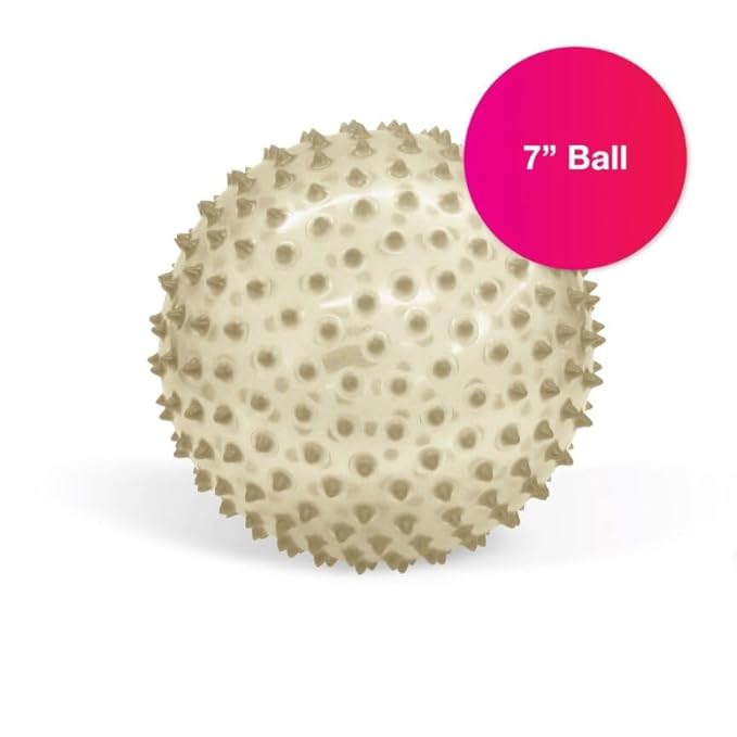Edushape Sensory Ball for Baby - 7" Glow-in-The-Dark Color Ball Helps Enhance Gross Motor Skills for Kids 6 Months & Up