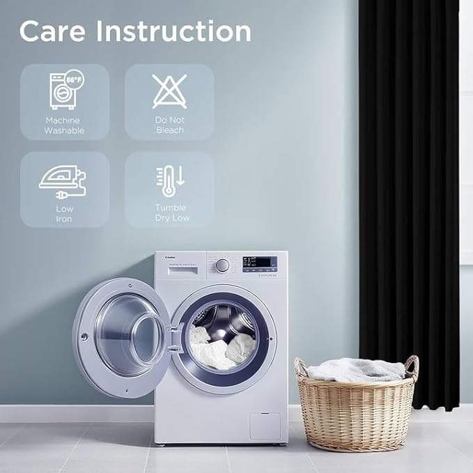 Joydeco Black Blackout Curtains 84 Inch Length 2 Panels Set, Thermal Insulated Privacy Curtains for Bedroom, Room Darkening Drapes for Living Room Window (W52 x L84 Inch, Black)