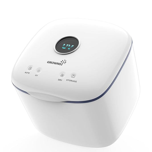 GROWNSY UV Sanitizer and Dryer, 4in1 Cleaner and Sanitizing Machine UV Sanitizer Box Household for Baby Bottles Toys Clothes Baby Stuff, for Family Toothbrush Beauty Tools Phone