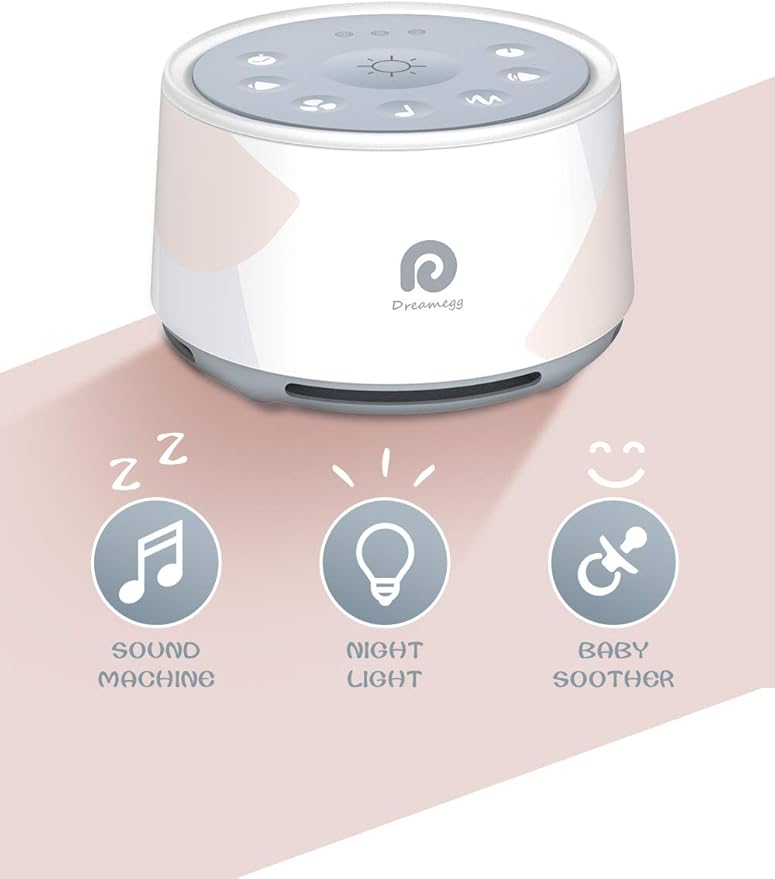Dreamegg D1 Pro White Noise Sound Machine, 3-in-1 Baby Soother Sound Machine Separate Night Light, 29 HiFi Sounds, Noise Machine for Sleeping & Relaxation for Adults Baby Registry Gift (D1 Upgraded)