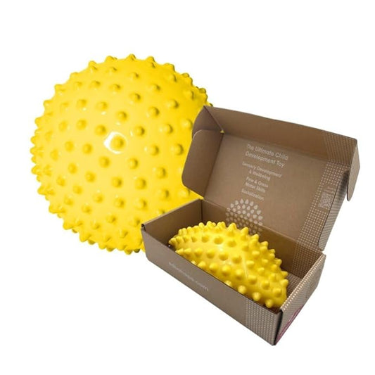 Edushape Sensory Ball for Baby - 7" Yellow Color Ball Enhances Gross Motor Skills for Kids 6 Months & Up