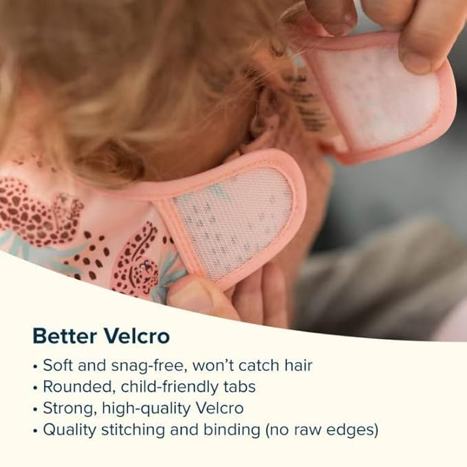 Tiny Twinkle Mess Proof Baby Bib - Waterproof & Lightweight Baby-Led Weaning Apron | 100% Recycled Polyester, Easy Clean & Machine Washable (Unicorn Confetti, Small 6-24 Months)