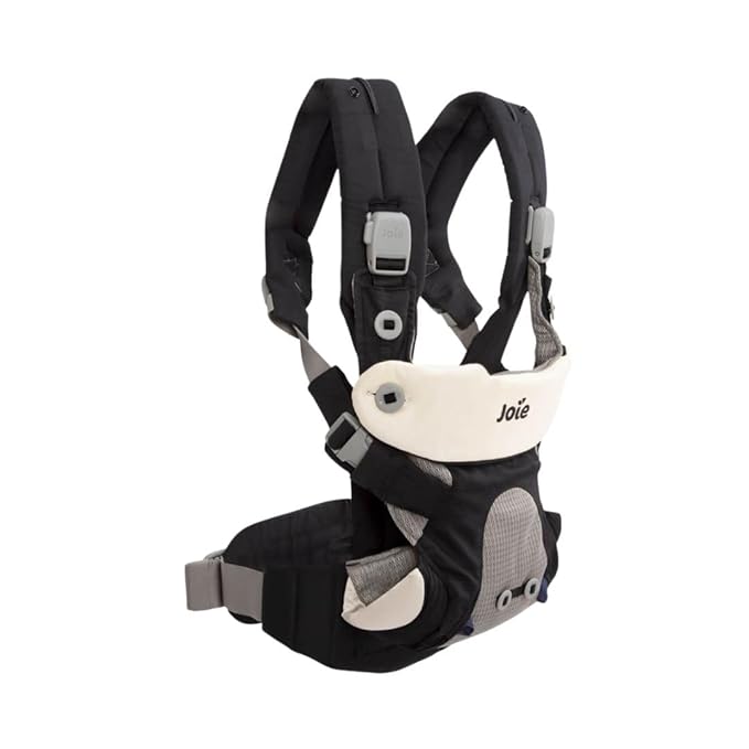 Joie Savvy Baby Carrier – Ergonomic, Adjustable Baby Carrier with 4 Carry Positions, Padded Shoulder Straps and Lumbar Support (Blackpepper)