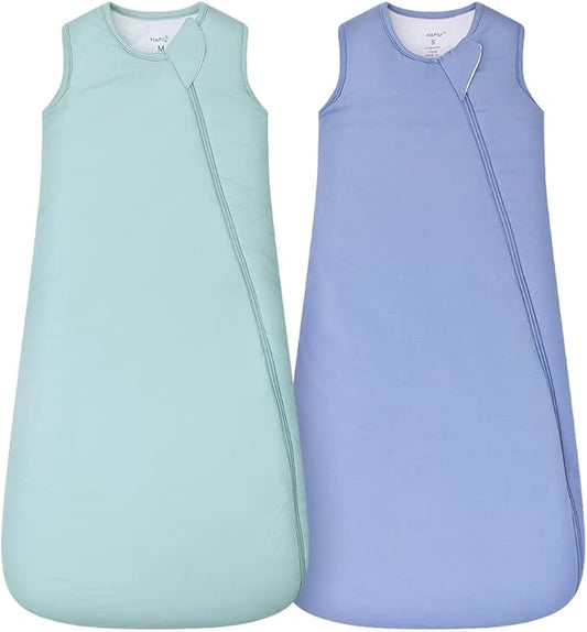 HAPIU Unisex Rayon Made from Bamboo Baby Sleep Sack TOG 1.0, 2-Way Zipper YKK, Wearable Blanket Baby