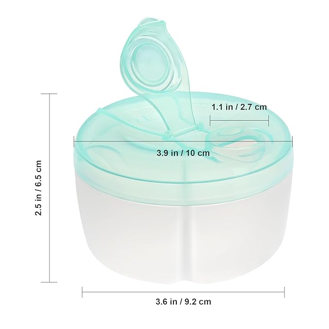 Accmor Baby Formula Dispenser On The Go, Formula Container to Go, Non-Spill Rotating Three-Compartment Formula Dispenser and Snack Storage Container for Infant Toddler Traveling