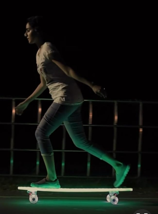 Clear Longboard Skateboard - Transparent Acrylic Long Boards with Light-Up LED Wheels for Smooth Rides - Ride The Streets in Style with Longboard Built for Beginners & Pros Alike