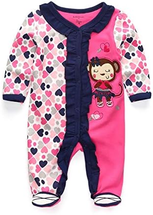 Kiddiezoom Baby and Toddler Boys'Snug Fit Footed One-Piece Romper Jumpsuit Cotton Cotton Footed Outfit