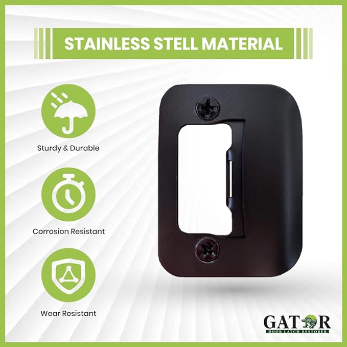 Gator Door Latch Restorer - Strike Plate (Oil Rubbed Bronze)