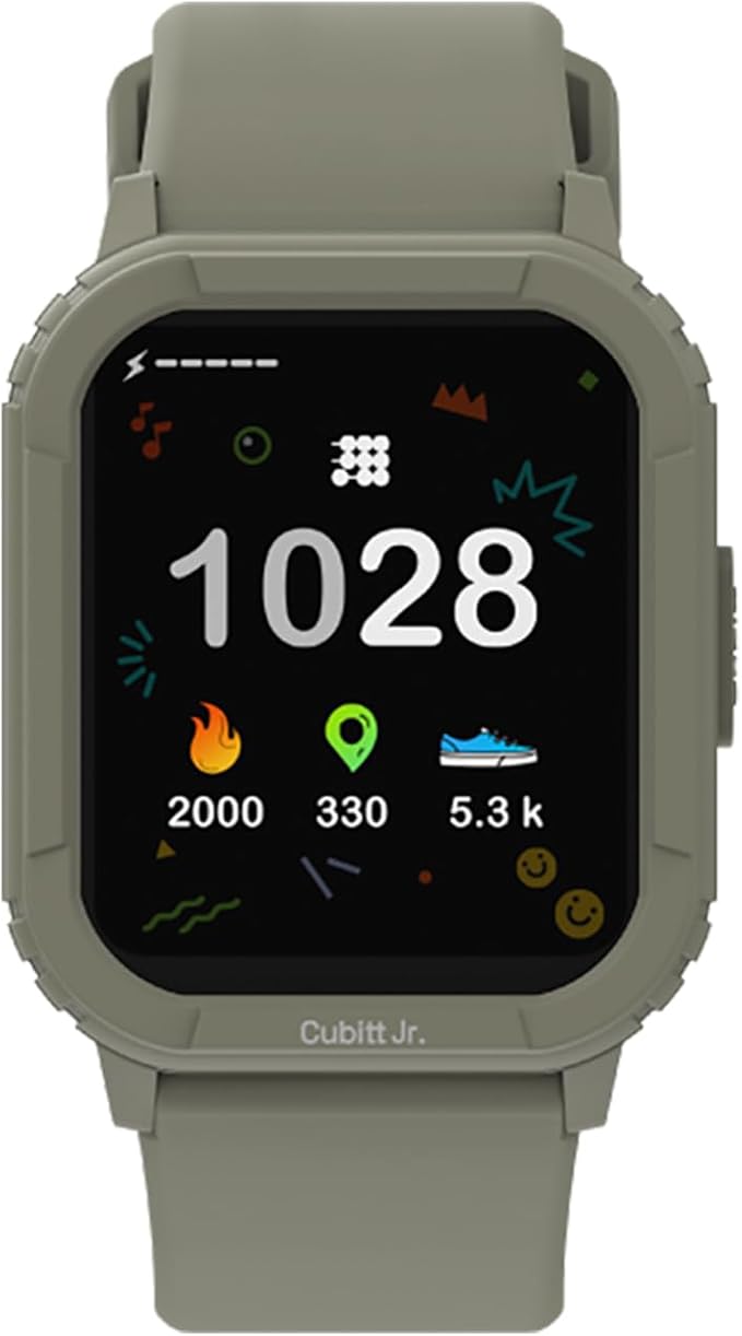 Cubitt Jr Smart Watch Fitness Tracker for Kids and Teens, with Games, Step Counter, Sleep Monitor, Heart Rate Monitor, Activity Tracker, Good Habits Alarms, 1.52" Touch Screen, IP68 Waterproof