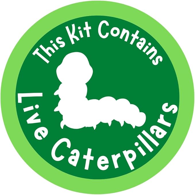 Insect Lore Butterfly Garden with 10 Live Baby Caterpillars - Habitat, Feeder, Chrys-A-Lid Holders, STEM Activity Journal - Raise and Release Painted Lady Butterflies