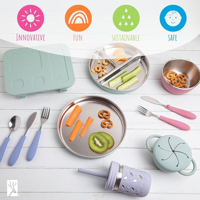 Elk and Friends 14oz Stainless Steel Kids + Toddler Drinking Cups | The Original Mason Jars with Lids + Sleeves + Straws | Smoothie Cups | Spill Resistant | Dishwasher Safe | 2 Pack