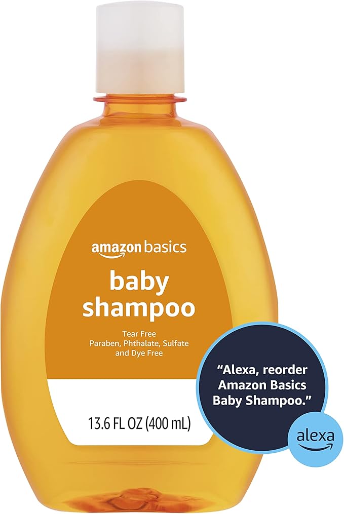 Amazon Basics Tear-Free Baby Shampoo, 13.6 Fluid Ounce, 4-Pack (Previously Solimo)
